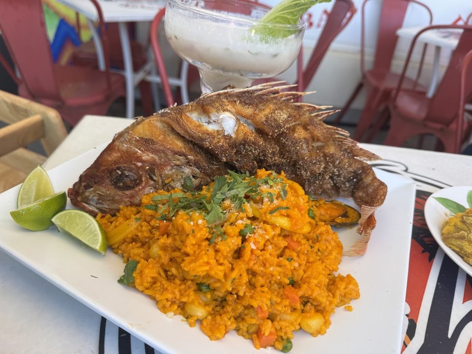 Peruvian dishes on a restaurant table
