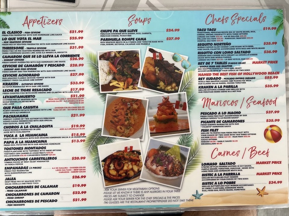 Peruvian dishes arranged on plates