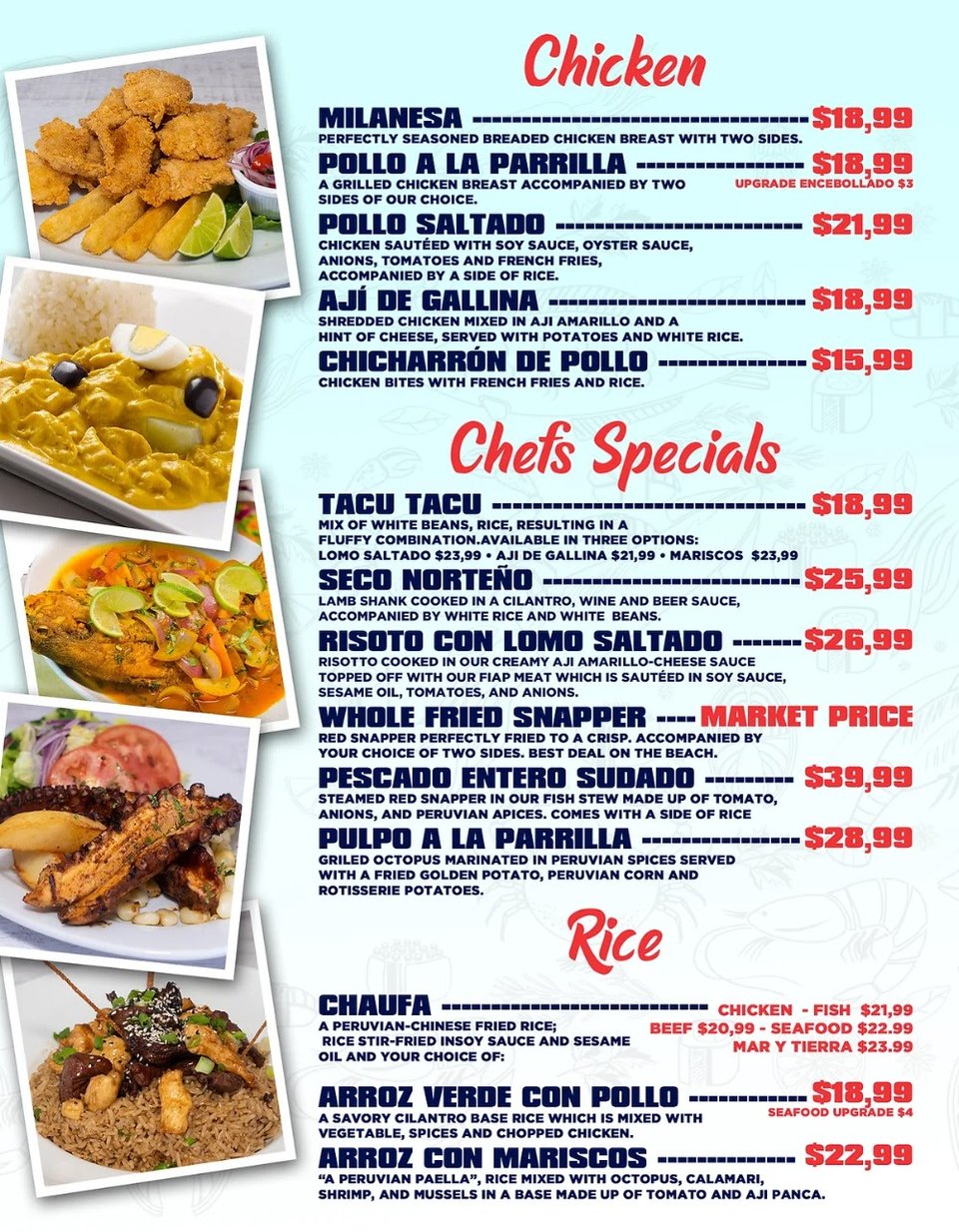 Menu-style photo of plated cuisine